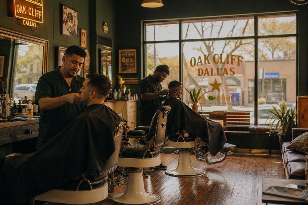 Classic barbershop in Oak Cliff Dallas
