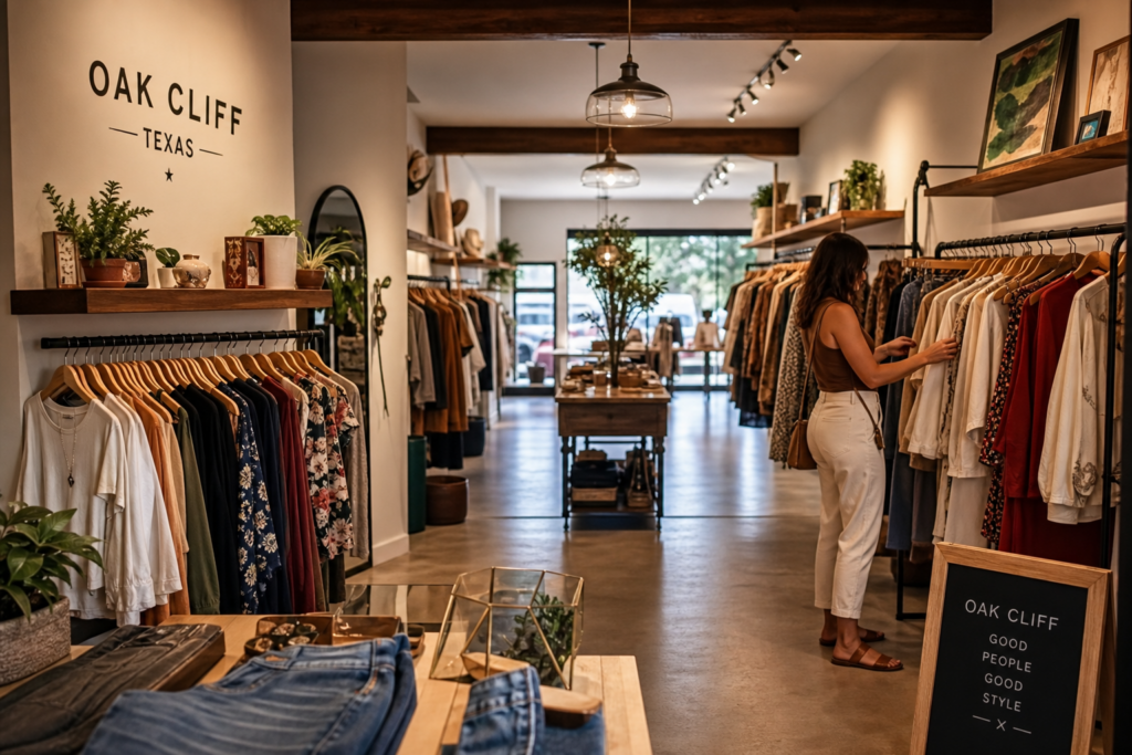 Upscale boutique clothing store in Oak Cliff Dallas
